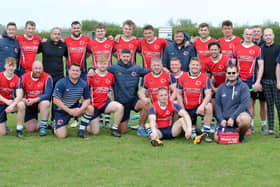 Buzzards' squad after their final league game of the season, which ended in draw with Belsize Park   Picture by Steve Draper