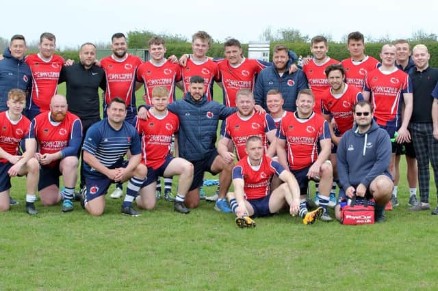 Buzzards' squad after their final league game of the season, which ended in draw with Belsize Park   Picture by Steve Draper