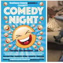 The comedy poster. Right: Ben (front) pictured with Bobby
