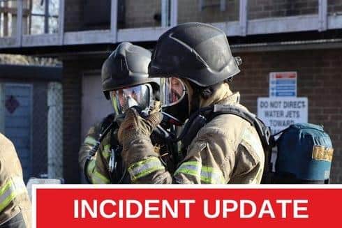 Incident update. Image: Bedfordshire Fire and Rescue Service.
