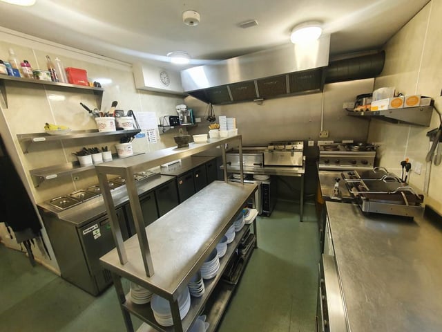 Cafe kitchen.