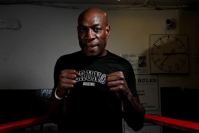 Frank Bruno poses for a portrait (Photo by James Chance/Getty Images)