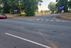 A pothole on London Road. Image: Iconic Media Group.