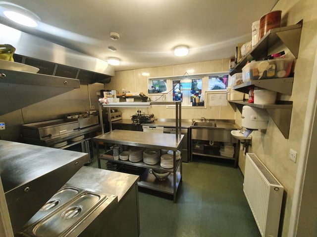Cafe kitchen.