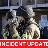 The fire service is at the scene. Image: Bedfordshire Fire and Rescue Service.