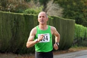 Mark on one of his many marathons