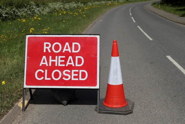 Road Closed sign. Image: David Davies.