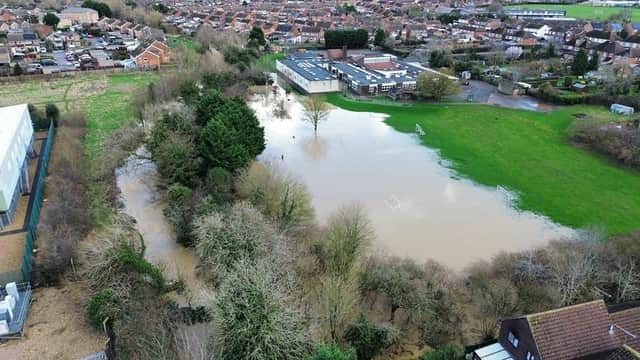Floodingin Leighton Buzzard earlier this year. Picture: Lowlands Rescue