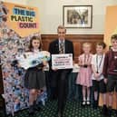 Andrew Selous, Conservative MP for South West Bedfordshire, meets children in the House of Commons. Credit: Greenpeace UK