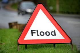 Flood sign.