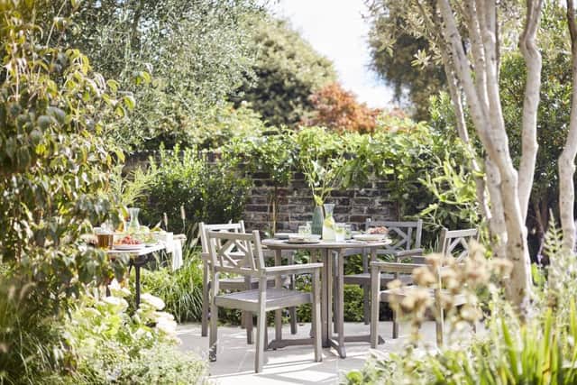Having a separate outdoor dining space could add another area to unwind and relax. (Picture: Dobbies)