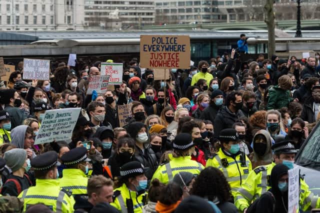 Protests against police powers were held on March 14 (Getty Images)
