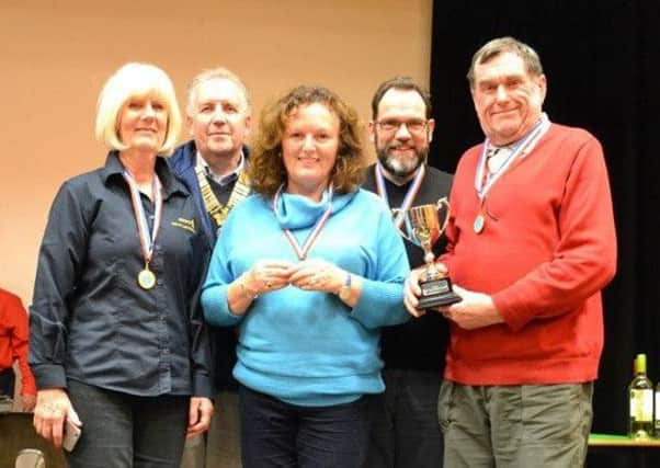 The overall winners--- Rotary Club of Luton Someries with Richard Johnson OBE the Leighton Linslade Rotary President