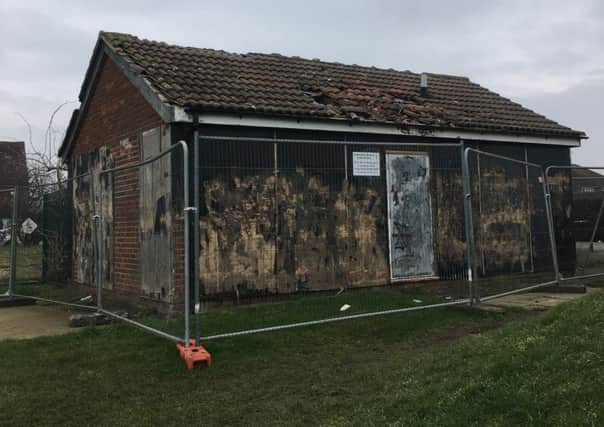 The former changing rooms at Vandyke Road Playing Fields