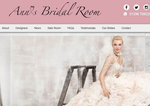 The Ann's Bridal Room website
