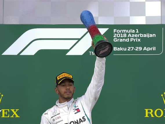 Lewis Hamilton wins in Azerbaijan.