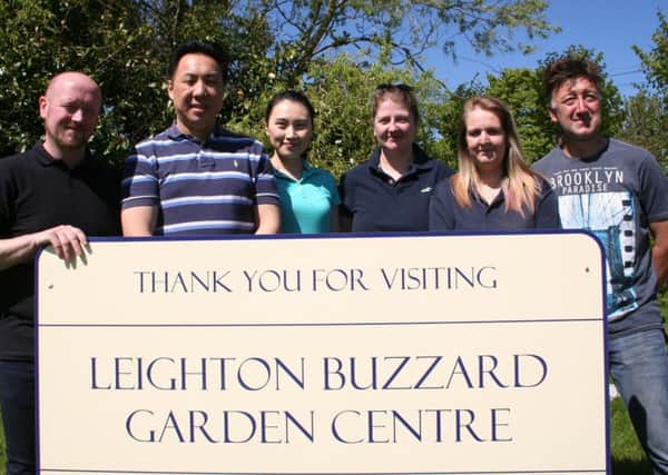 Garden Centre manager Richard Quint, Ken and SeSe Chen, assistant manager Sophie Cootes, cafÃ© manager Kirsty Hobbs and outdoor manager Mark Rolfe
