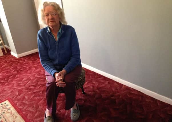 Anne Gray is now looking for a new sofa and has been left with just a stool and an armchair.