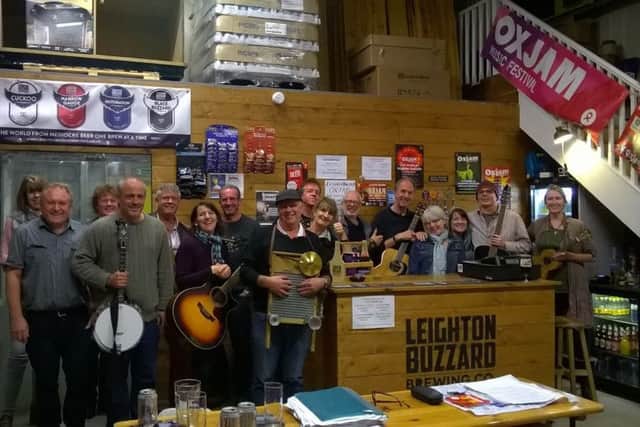 Oxjam celebration event on Saturday, October 27 at the Leighton Buzzard Brewery