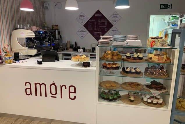 Inside the new Amore coffee shop
