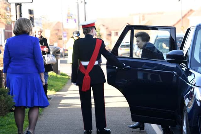 The Princess Royal arrives at Citizens Advice Leighton Linslade. Photo: Jane Russell