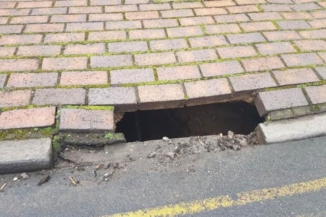 The void in New Road, Linslade. Photo: Leighton Buzzard Community Policing Team