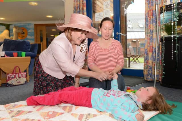 Lord Lieutenant Helen Nellis visits Keech Hospice Care for the first time