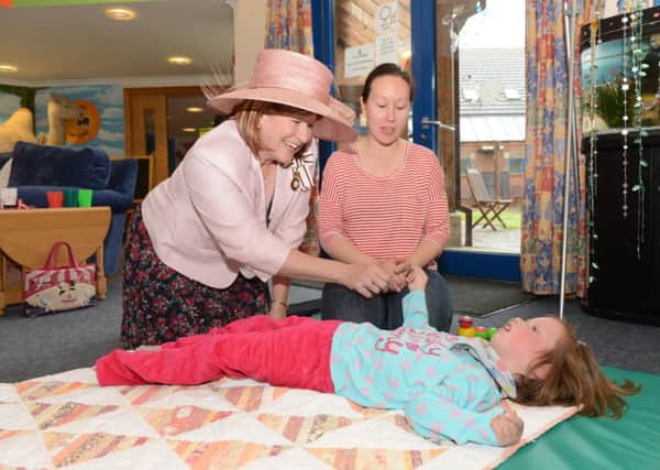 Lord Lieutenant Helen Nellis visits Keech Hospice Care for the first time