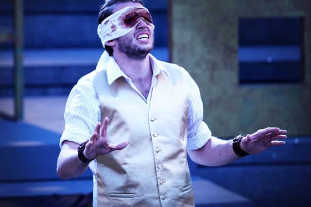 Philip Scott-Wallace as Oedipus. Photo by Sheila Burnett.