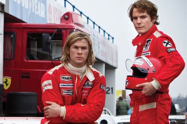 Chris Hemsworth and Daniel Bruhl in Rush