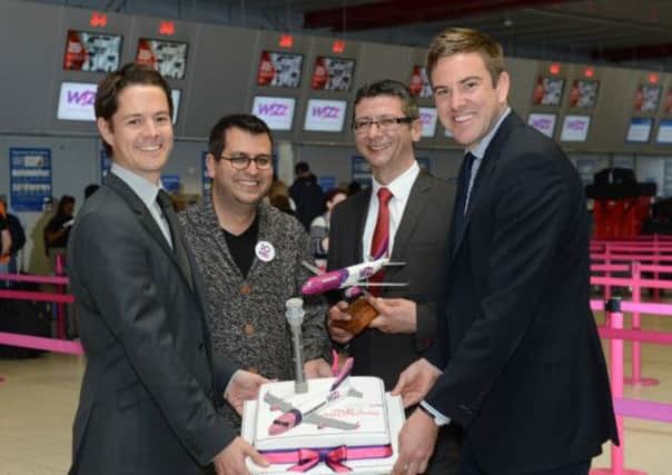Celebrating Wizz Air's 10th birthday at Luton Airport