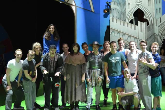 Cast of Spamalot on Tuesday night. Pic by Al Hunter
