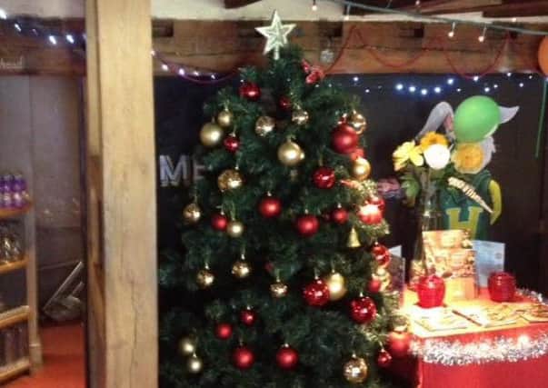 A christmas tree that was found on display at a Milton Keynes Harvester