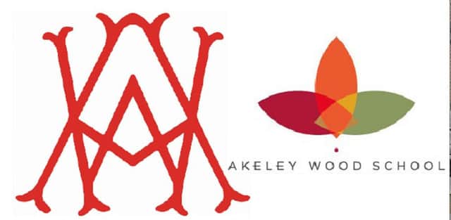 Akeley Woods current logo, left, and, right, the one proposed which critics claim looks similar to British American Tobaccos