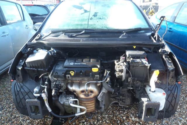 Two Vauxhall cars were stripped of their parts