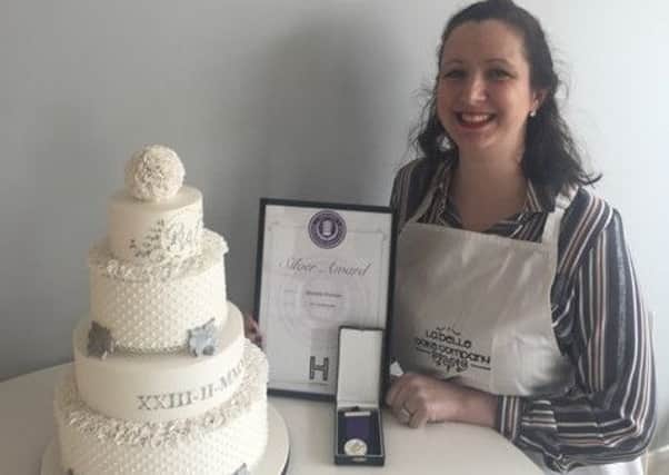 Shelly and the cake that won a silver award