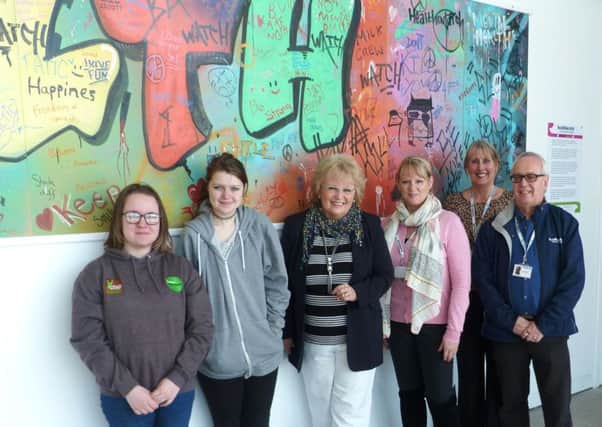 Cllr Carole Hegley with members of Young Healthwatch Central Bedfordshire
