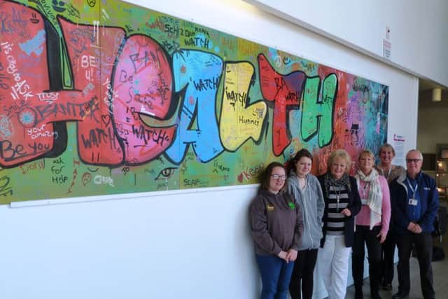 Cllr Carole Hegley with members of Young Healthwatch