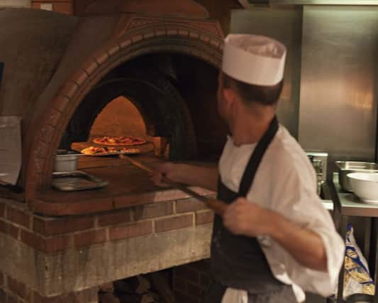 One of the features of the Red Lion is its authentic wood-fired pizza oven
