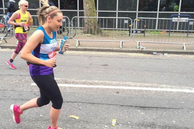Jess completed the London marathon