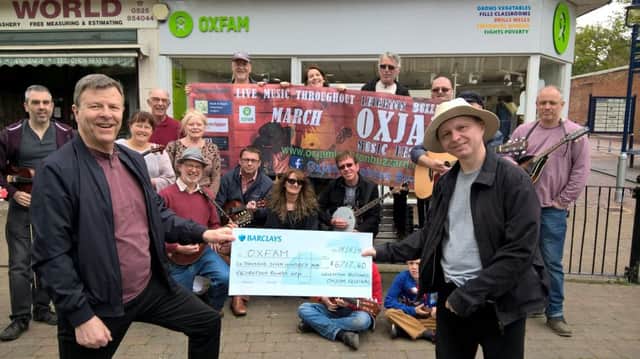 Cheque from Oxjam
