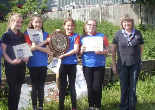 Girlguiding Annual County Shield competition at Grovebury Road Scout Site, Leighton Buzzard