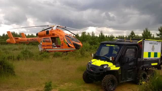 MAGPAS flew to land to the north of Woburn