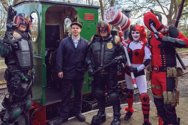 Super heroes and villains will be at Leighton Buzzard Railway for the opening of the new station
