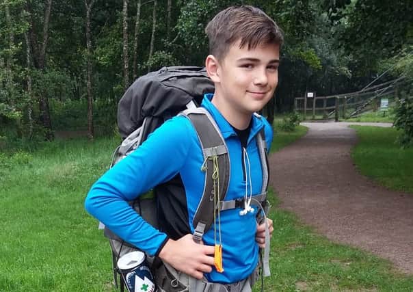 LeightonBuzzard teenager Michael Desmond who is completing challenges in Engalnd, Wales, Scotland and Ireland for charity