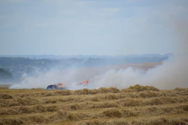 Totternhoe field fire. Photo: Jamie Norman