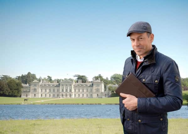 Presenter Phil Spencer in front of Woburn Abbey