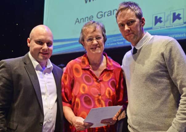 Pride in Bedfordshire winner of Unsung Heroine Anne Grant receives her award