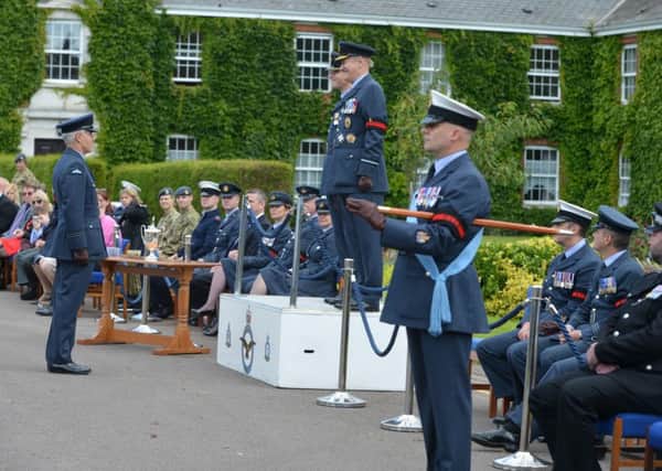 MBCH-15-07-12- RAF Henlow Reservist Police Graduation Parade. Henlow Camp. ENGPNL00120120716170602