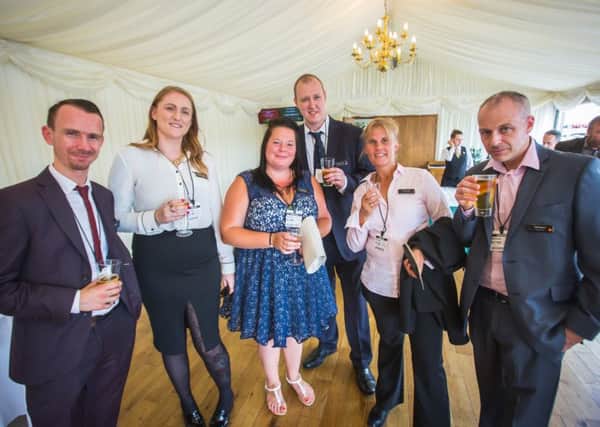 Picture House landlord Steve Merison (fourth from left) ata celebration at the House of Parliament